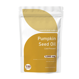 Aceite de Semilla de Calabaza al por Mayor con Saw Palmetto, <span class=keywords><strong>3</strong></span>,000mg por Porción para la Salud del Cabello, Urinaria y de la Vejiga, 150 Cápsulas Blandas - Product Image 1