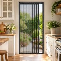 Porte moustiquaire rétractable moderne en aluminium avec fermeture magnétique pour balcon