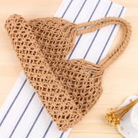 Sacs de plage en corde de coton faits à la main pour femmes Vintage Crochet macramé sacs à main pochette réutilisables de conception Simple sacs à main pour dames