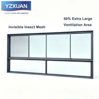 Ventana Corredera Horizontal de Gran Tamaño con Aislamiento Térmico, de Aleación de Aluminio, Insonorizada, con Marco Ultra Estrecho y Vista Extra Amplia para Exteriores