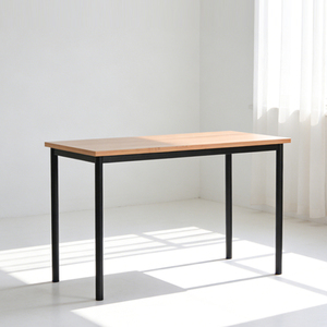 Scrivania Moderna con Piano Rettangolare e Gambe Rotonde, Tavolino Portante Adatto per Sala da Pranzo, Tempo Libero e Ufficio - Product Image 5