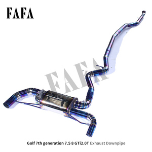 Pour <span class=keywords><strong>Golf</strong></span> <span class=keywords><strong>7</strong></span> <span class=keywords><strong>7</strong></span>.5 8 <span class=keywords><strong>GTi</strong></span> 2.0T système d'échappement en titane dans la section du milieu et de la queue vanne électrique chat arrière tuyau d'échappement silencieux - Product Image 4