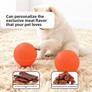 Food Grade Silicone <b>Dog</b> Treat Ball <b>Interactive</b> Leakage Food Ball Indestructible Chew <b>Toy</b> Basketball Shape Pet Slow Feeding Puzzl - Product Image 4