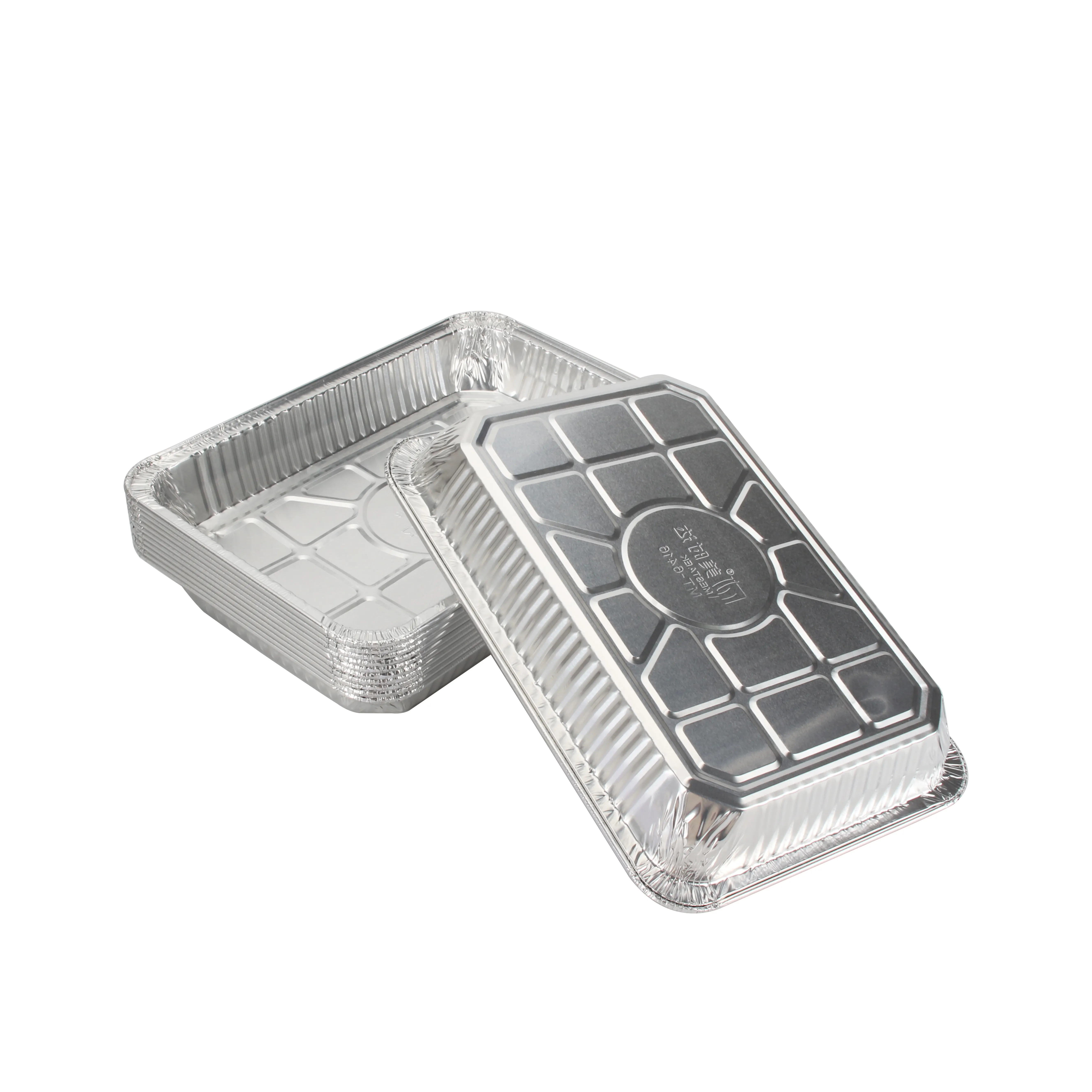 Kerst Aluminiumfolie Oven Bakken Container Trays Aluminium Folie Takeaway Voedsel Container Lunchbox