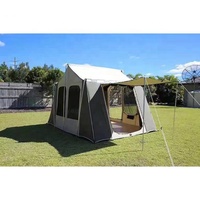 Mornngstar Tente dôme en toile de grand espace avec auvent pour le camping en plein air en famille, vente à chaud