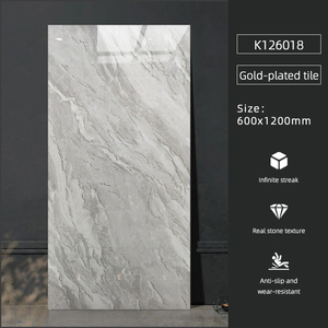 Prezzo all'ingrosso Design moderno <span class=keywords><strong>piastrelle</strong></span> in porcellana pavimento in finto marmo 60x120 per interni costruzione oro TV caratteristica parete - Product Image 5