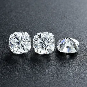 XINGYUE Bantalan Sintetis Kualitas Tinggi, Batu Permata Longgar Berlian Moissanite VVS EF Warna Asscher Cut Gra Moissanite Permata