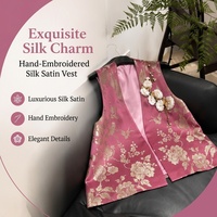 Chemise en soie traditionnelle chinoise pour femmes, broderie française à la main, chemisier à boutons, tenue de soirée, vente en gros