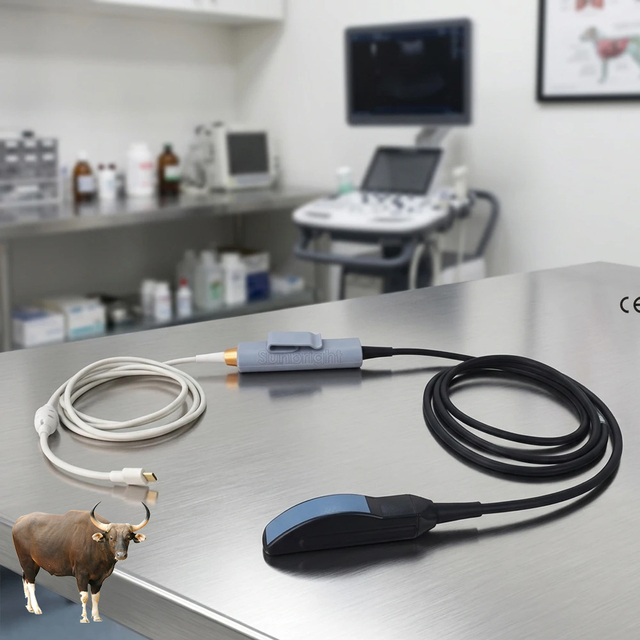 Compact Portable Veterinary Transducer JM-R2 Convex Rectal Type HD Image Fit Android Windows Affordable Gear
