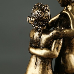 Sculture d'arte in resina bronzo greco Achille statuetta antico guerriero romano con figure di amante per la decorazione della casa artigianato - Product Image 4