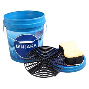 WB-P014 Seau de <span class=keywords><strong>lavage</strong></span> <span class=keywords><strong>auto</strong></span> en plastique PP 15L avec filtre anti-grains et couvercle, seau de detailing robuste pour l'entretien automobile - Product Image 4