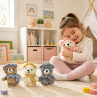 Porte-clés en peluche ours en peluche - Breloque de sac en polyester - Décoration de sac à dos