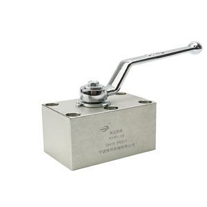 Vanne à boisseau sphérique haute pression de type plaque KHP-16 DN16 PN315 en acier au carbone, vanne d'arrêt hydraulique - Product Image 1
