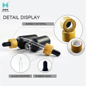 Ambre 5ml 10ml 15ml 20ml 30ml 50ml 100ml 200ml Huile Essentielle Botte en verre Cear <span class=keywords><strong>Bouteille</strong></span> en verre avec compte-gouttes en bambou - Product Image 3