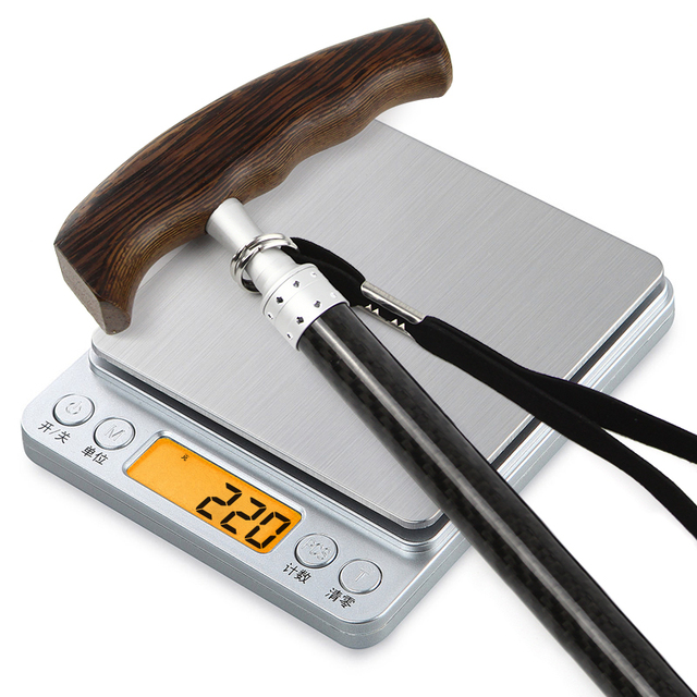 U8-#A# Monopod T Handle Cork Walking Stick Carbon Fiber Oldman Walking Stick Gentlemen Walking Cane