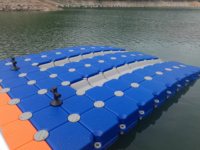 HiSea Dock Factory Supply Jet Ski Docks Marine Modular Plastic HDPE V Shape Pontoons Dock for Boats 230kg/m Load Capacity