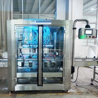 Machine de remplissage de liquides à 6 buses de haute précision, à commande servo, en acier inoxydable, pour le remplissage de sauces, de miel, de shampooing