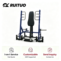 Machine de musculation commerciale à charge de plaques pour développements assis à la presse plate – Équipement de musculation pectorale
