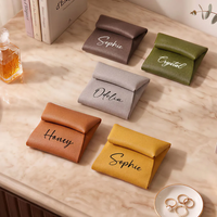 Mini pochette en cuir PU de style coréen, porte-cartes personnalisé pour femme, grande capacité, léger, sac cadeau