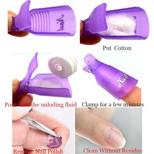 Clips en plastique pour Nail Art, dissolvant de <span class=keywords><strong>vernis</strong></span> en Gel UV, outil d'enveloppe, enlèvement fluide du <span class=keywords><strong>vernis</strong></span>, outils de manucure, Clips de dissolvant pour ongles - Product Image 6