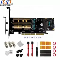 2X PCI-Express PCI-E 3.0 X4 A M.2 NGFF M Carte D'adaptateur de  Convertisseur de Fente de Cle M2 Nvme PCIE SSD