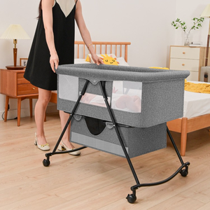 Hoogwaardige wieg voor pasgeborenen, wieg met wiegfunctie, draagbaar, opvouwbaar, met afneembaar ontwerp, 0-3 jaar oud - Product Image 5