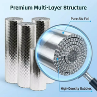 Rouleau d'isolation thermique à bulles en matériau composite à 97 % de réflexion pour toit et murs de grenier, feuille thermique moderne, taille personnalisée
