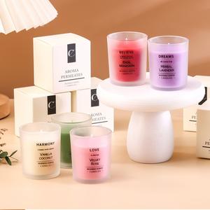Candele Profumate <span class=keywords><strong>in</strong></span> Stile Nordico <span class=keywords><strong>in</strong></span> Bottiglie di <span class=keywords><strong>Vetro</strong></span> Satinato per Matrimoni e Capodanno, Confezione Regalo per Interni - Product Image 1