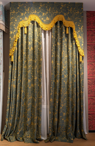 Rideaux en laine de luxe brodés de fleurs, rideaux en coton et élasthanne de haute densité, 4 couleurs pour la décoration de maison moderne et luxueuse - Product Image 6