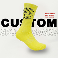 Chaussettes de sport personnalisées en coton/fibre de bambou, tricotées, absorbant la transpiration, confortables, pour la vie quotidienne et le sport