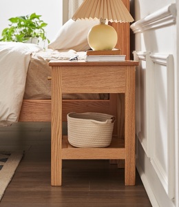 Comodino in Legno Massello di Quercia Nordica, Moderno e Minimalista, con 1 Cassetto, per Camera da Letto, Modello A5023 - Product Image 6