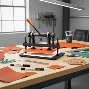 Máquina de corte de cuero D0100HACIMV 36 x 26 cm, cortadora manual con doble eje guía para corte de tela textil - Product Image 2