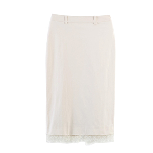 Falda midi <span class=keywords><strong>de</strong></span> encaje estilo europeo personalizada para primavera 2026 con abertura - Falda <span class=keywords><strong>de</strong></span> cintura alta a la moda con dobladillo dividido, OEM/ODM <span class=keywords><strong>de</strong></span> fábrica china - Product Image 1