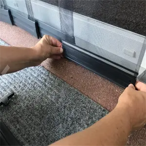 Schwarz praktisch Glasfaser Streifen Netz Außenschutz Türstecker Moskitonfestung Tür Vorhänge für Türen