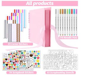 Lerp & DIY-0902 bán buôn Sticker cuốn sách sổ lưu niệm Kit 80 trang cho trẻ em Quà Tặng album cưới DIY Album Album scrapbooking - Product Image 2