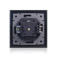 Prise murale électrique MEZEEN série S standard européenne, 1 gang, 16A 220V, prise Schuko avec plaque en aluminium