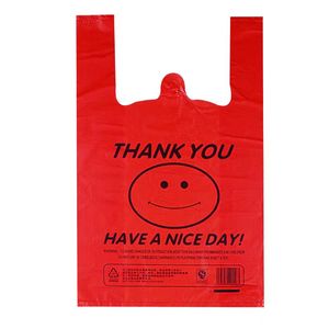 HDPE Heavy Duty Carry Bag Thankyou Handle T Shirt Plastic <b>Shopping</b> Bag for <b>Small</b> Business - Product Image 1