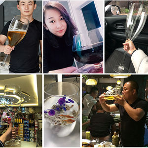 Cerveza de vidrio transparente de alta capacidad Stein Giant Creative and Distinctive Modern Drinkware para Bar Party Celebration - Product Image 5