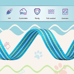 Collar y juego reflectantes de Pawhies, correa de perro de nailon, anillo en D de acero resistente, ajustable con hebilla de liberación rápida para grandes - Product Image 5