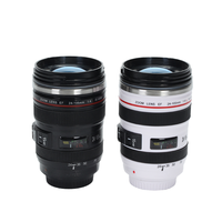 2025 nueva llegada Venta caliente Caniam 70-200 lente de cámara en forma de novedad doble pared plástico café bebida taza de viaje