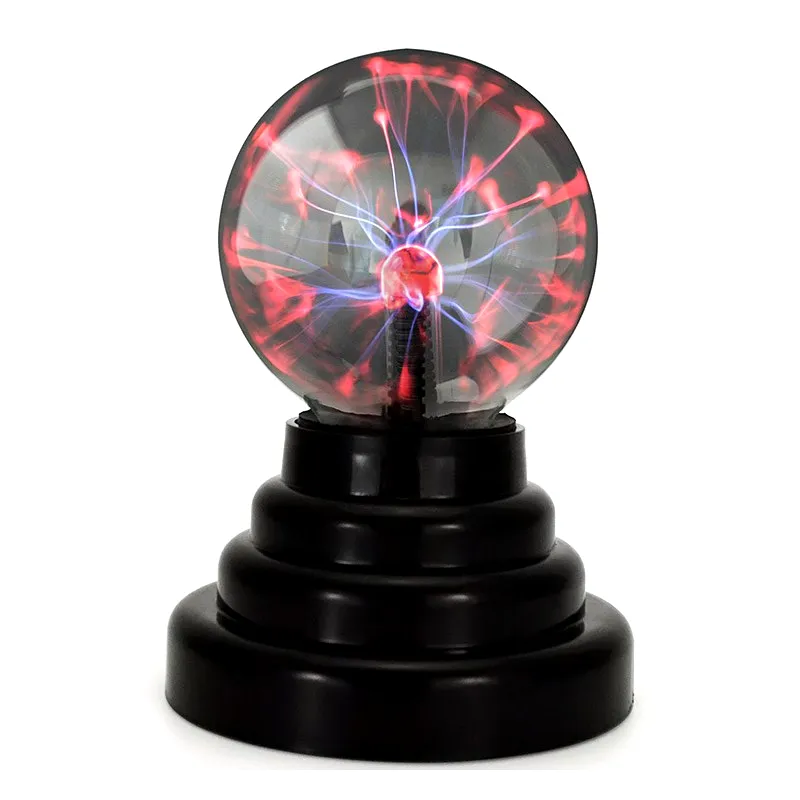 USB novedad de cristal mágico Bola de Plasma lámpara de noche de 3 pulgadas de luces esfera de luz de la noche