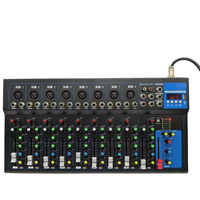 Console de mixage audio professionnelle 10 canaux F10 pour karaoké, DJ, vidéo et éclairage avec processeur d'effets numériques