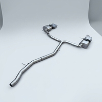 Système d'échappement en acier inoxydable pour Audi A6 C7 2.0T, silencieux avant, intermédiaire et arrière avec soupape électrique, haute performance, épaisseur 1,5 mm, finition lisse