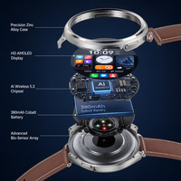 Montre connectée AMOLED pour hommes et femmes, écran ultra-HD 466*466, appels sans fil, étanche, suivi de la santé et de la forme physique