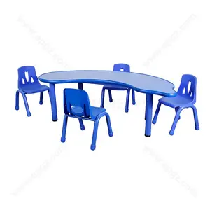 School Furniture Eggplant Shape Table Chair Children Desk and Chair Nursery KG Furniture