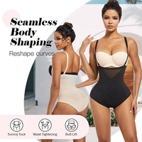Body gainant amincissant en nylon pour femme avec soutien lombaire, effet rehausseur de hanches et contrôle du ventre, lingerie sculptante grande taille