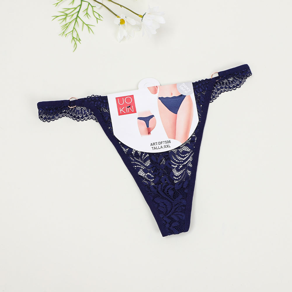 Wholesale Dozen Sale Sexy Transparent Panties Mature Ladies Blue Lace Mix Size Nylon Mutaure Ladies Beauty Butt Line Thongs