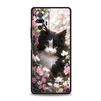 Coque de téléphone chat de détection mignon pour Xiaomi Redmi Note 13 12 5G 11 10 Pro Plus 4G 9S 9 8 7 9T 13C 12C 10C 9C 9A housse en Silicone souple
