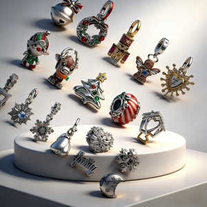 Venta al por Mayor <span class=keywords><strong>de</strong></span> Joyería <span class=keywords><strong>de</strong></span> Alta Calidad, <span class=keywords><strong>Plata</strong></span> 925, Bañada en Oro Rosa, Compatible con <span class=keywords><strong>Pandora</strong></span>, Colgante <span class=keywords><strong>de</strong></span> Corazón con Circonita, Decoraciones Originales <span class=keywords><strong>de</strong></span> Navidad - Product Image 1