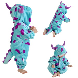 Mono de Franela con Cremallera para Bebés y Niños Pequeños, Diseño 3D de Animales, Traje de Monstruo, Ropa de Navidad, Mono de Invierno, Unisex, Lindo, Venta al por Mayor - Product Image 1